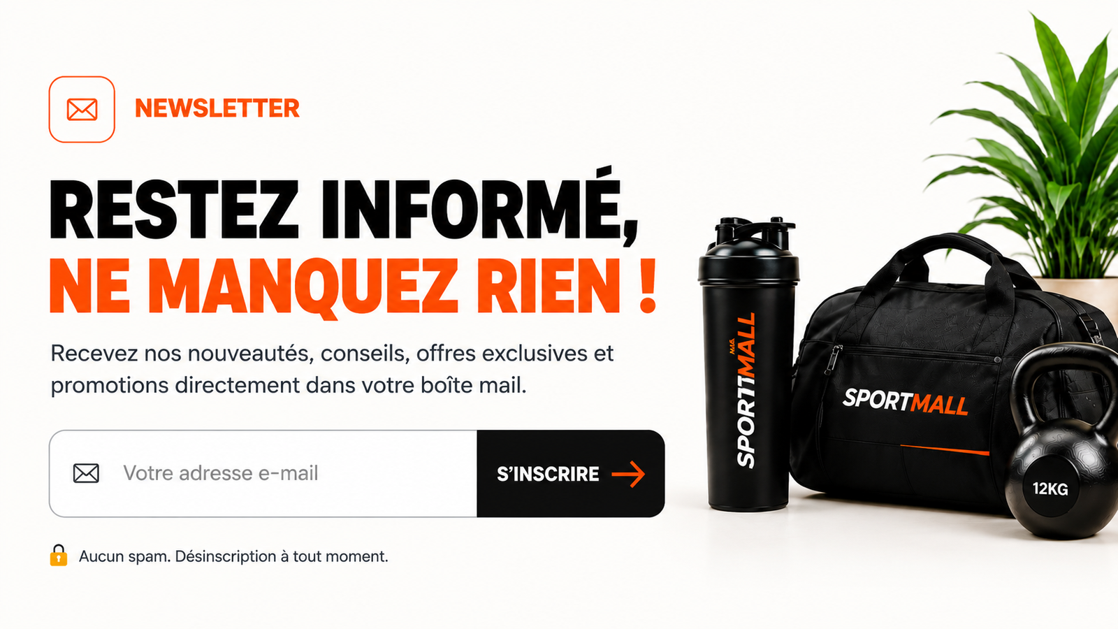 Newsletter SportMall - nouveautés, conseils et offres
